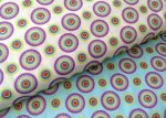 Tanisha cotton poplin vanilla fabric with circles